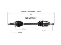 Eje de Transmisión Delantero Izquierdo NCV69577, Lado del Conductor, OEM 43420-06221 para Toyota Camry 2.4L 2002-2006, Tracción Delantera, Conjunto de Semieje