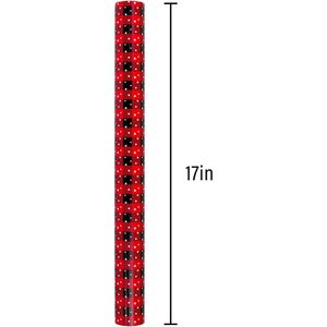 <b>Wrapping</b> <b>Paper</b> Roll 17in x 32.8ft Red Black Plaid <b>White</b> Star Double Side Recyclable Gift Craft Christmas Birthday Party Holiday - Product Image 4
