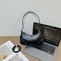 Elegante Borsa a Tracolla Stile Vintage Motociclistico per Signore, Trendy Borsetta con Fibbia