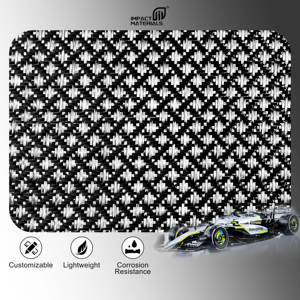 Nouveau produit Tissu en fibre de carbone tissé jacquard ignifuge Imperméable et écologique pour la sellerie des sièges de course automobile - Product Image 5