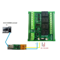 Modul Relay Multifungsi Eletechsup R4D7G04 4DO 2DI 3AI RS485 Modbus RTU PLC IO Expand 4-20MA 0-10V Tegangan
