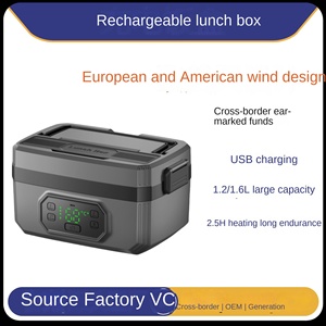 Grande capacità ricaricabile portatile elettrico <span class=keywords><strong>pranzo</strong></span> scatola di riscaldamento senza fili e senza acqua per gli studenti e gli impiegati pasti - Product Image 5