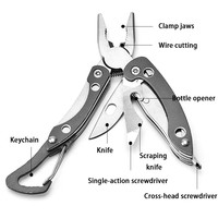 Vente en gros de multi-outils de survie noirs, fabricant, prix bas, multi-usages, multi-outils en acier inoxydable, pince multifonction