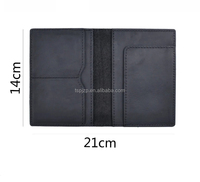Soporte para pasaporte real de cuero PU con ranuras para tarjetas de visita y accesorios de viaje