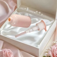 Bouteilles de lotion en plastique macaron cylindrique de 300ml avec pompe pour shampooing et gel douche