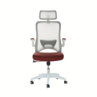Chaise de bureau ergonomique moderne avec support lombaire, réglable en hauteur, pivotante à 360°, en maille, pour la maison, l'école, l'hôtel