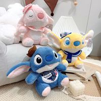 Gantungan Kunci Boneka Plush PP Cotton Jahit 20cm Grosir Campuran, Liontin Ransel, Hadiah Ulang Tahun Anak, Hadiah Permainan Mesin Cakar Mini
