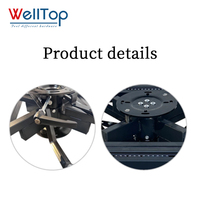 WELLTOP Nouveautés : Mécanisme d'extension de table à manger et de table basse pivotant à 360°, coulissant et relevable, en métal, pour mobilier moderne