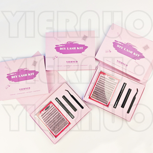 Cils en grappe faits à <span class=keywords><strong>la</strong></span> main, réutilisables, longue durée, nouvelle arrivée, personnalisés, individuels, 8-20 mm, imperméables, kit d'extension de cils à domicile - Product Image 2