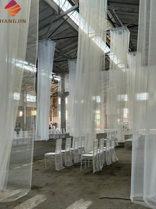 Vải lưới voan mềm màu trắng ngà rộng 3 mét dùng làm voan cưới, 100% nylon, chất liệu lưới mỏng, rộng 118 inch (3 mét), dùng trang trí đám cưới - Product Image 4