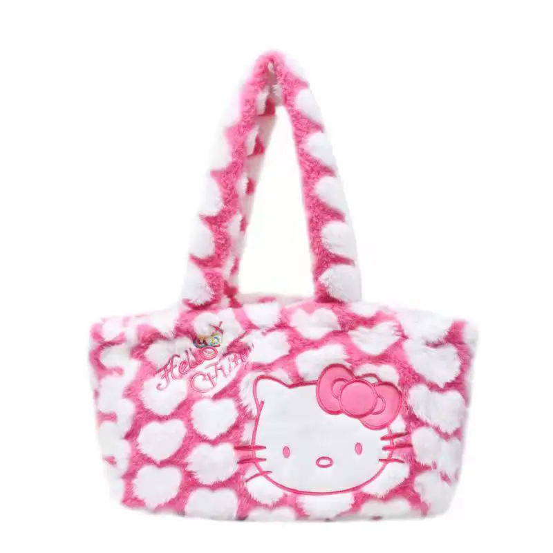 2022 Hot Sale Plush HelloKitty Handbag Cute Girl Shopping Shoulder Bag