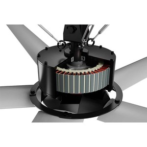 Ventilateur de plafond industriel géant HVLS à faible vitesse avec pales en alliage, économie d'énergie, moteur PMSM, volume d'air de 14500 m³/min, 380 V - Product Image 3
