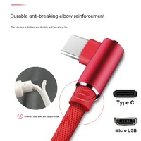 Vente en gros 1 2 3m 90 degrés en nylon tressé charge rapide données type C câble Micro USB C pour Samsung câble de charge rapide pour iPhone