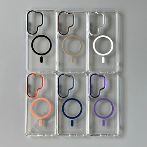 Funda Magnética Transparente Antigolpes de PC con Diseño de Cristal de Hielo B444 para Samsung S23 S24 S25 S26 Ultra para iPhone - Product Image 2