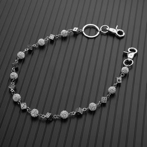 गर्म बिक्री स्टेनलेस स्टील डाइस बीड जींस चेन 10 मिमी क्रिस्टल गैंडों की चेन - Product Image 3