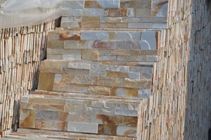 Revestimiento <span class=keywords><strong>de</strong></span> Pared Exterior Sunnye, Moderno, <span class=keywords><strong>de</strong></span> Cuarzo Natural, Resistente a los Ácidos, Ecológico y Duradero, Color Amarillo Dorado, para Hoteles y Viviendas - Product Image 2