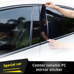 Para Honda Civic de 11ª generación, Civic de 7ª generación, 9ª generación, y Accord: tira decorativa para ventana, adhesivo negro brillante para pilar. - Product Image 3