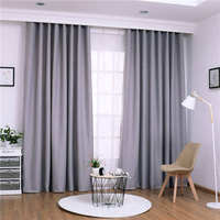 Innermor solide occultant Style moderne Faux lin Polyester tissu rideaux oeillet pour porte hôtel hôpital salon fenêtre