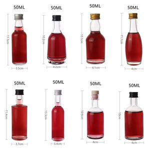 Bouteille en verre de style nordique de 50 ml pour vodka, whisky, gin, brandy, <span class=keywords><strong>tequila</strong></span>, huile d'olive, avec bouchon à vis - Product Image 6