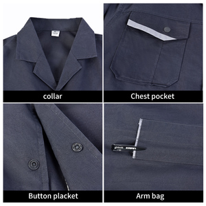 Oem Tinh Khiết Cotton Người Đàn Ông Của Làm Việc Coverall Thoáng Khí Thoải Mái Ngành Công Nghiệp Quần Áo Đồng Phục - Product Image 4