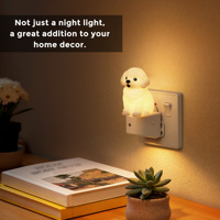 Veilleuse 3D LOHAS à brancher, Golden Retriever, capteur crépusculaire, couleurs RGB changeantes, LED dimmable pour chambre à coucher