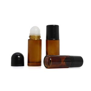 Оптовая продажа пустые 30 мл 50 мл прозрачные янтарно-коричневые эфирные масла роликовые бутылки дезодорант стеклянный рулон на бутылке - Product Image 2