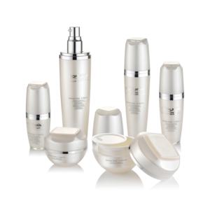 Frasco esférico plano acrílico de luxo e garrafa 10 30 50 g 15 30 50 100 ml skincare loção creme cosméticos recipientes - Product Image 1