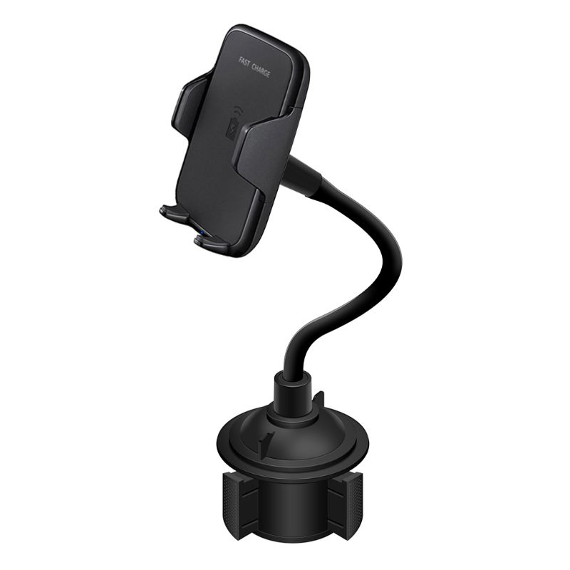 Автомобильное Быстрое беспроводное зарядное устройство Qi, держатель для чашки в форме гусиной шеи, крепление на вентиляционное отверстие для iPhone X, XR, XS, 8, Samsung S9, S8, S7, S6, Note 9/8, Huawei mate 2