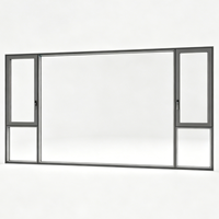 Ventanas Abatibles y Oscilobatientes de Estilo Minimalista con Vidrio Bajo Emisivo, Ventanas de Aluminio con Doble Acristalamiento Insonorizadas para Casas Americanas