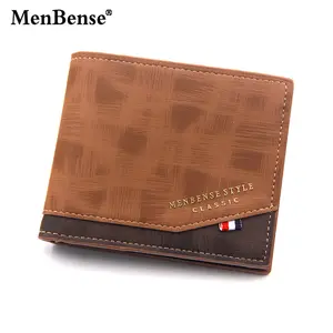 Customize Design Slim Coin Purse ID Credit Card Holder Short PU Leather no RFID Thin Wallet For Men