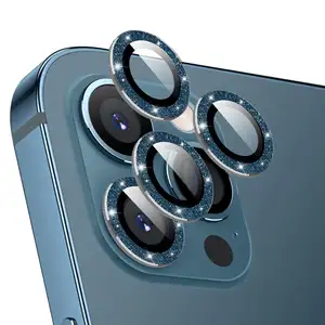 适用于iPhone 11 12 13 pro max 9h相机镜头保护器全覆盖2022钢化玻璃高清透明适用于iPhone 12
