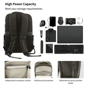<span class=keywords><strong>Sac</strong></span> à dos <span class=keywords><strong>pour</strong></span> <span class=keywords><strong>ordinateur</strong></span> portable imperméable personnalisé avec logo, 15,6 17 pouces, <span class=keywords><strong>pour</strong></span> hommes et femmes, antivol, avec port de charge USB, <span class=keywords><strong>pour</strong></span> l'école - Product Image 4