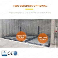 Système de stationnement souterrain à deux poteaux de 2700 kg, élévateur hydraulique pour voitures à double plateforme avec entraînement par chaîne