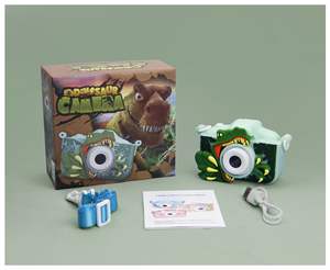 2024 nouveaux produits 48m HD double objectif <span class=keywords><strong>kawai</strong></span> dinosaure enfants caméra vert bleu garçon fille cadeau d'anniversaire cadeau de noël Mini caméra - Product Image 3