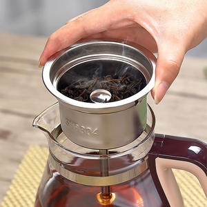 Infuseur à thé AUX 2L en acier inoxydable avec fonction de bouilloire pour thé noir et thé Pu-erh - Product Image 1