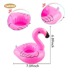 YACHEN Aufblasbare schwimmende Flamingo-Getränke halter Schwimmbad-Untersetzer für Hawaii <span class=keywords><strong>Beach</strong></span> Pool Party Toys - Product Image 2