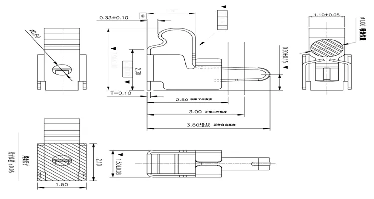 Nhà máy tùy chỉnh ổ cắm đồng mảnh đạn AC Clip điện thoại di động dẫn điện pin mảnh đạn