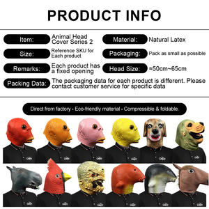 Máscaras <span class=keywords><strong>de</strong></span> Látex <span class=keywords><strong>de</strong></span> Animales Divertidas <span class=keywords><strong>de</strong></span> Varios Estilos al por Mayor, Disfraces Realistas <span class=keywords><strong>de</strong></span> Halloween <span class=keywords><strong>para</strong></span> Fiestas, Juegos <span class=keywords><strong>de</strong></span> Rol, Personalizadas - Product Image 2
