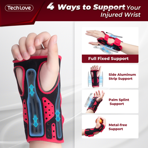 OEM TECH LOVE Carpaal Tunnel Polsbeschermer Handcompressieband Ademende Splint Ondersteuning Brace Gewrichtsondersteuning Braces - Product Image 2