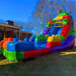 Toboggan gonflable de blocs de construction d'arrière-cour <span class=keywords><strong>avec</strong></span> la glissière extérieure de pullover d'explosion de toboggan d'escalade de parc de <span class=keywords><strong>piscine</strong></span> pour des enfants - Product Image 2