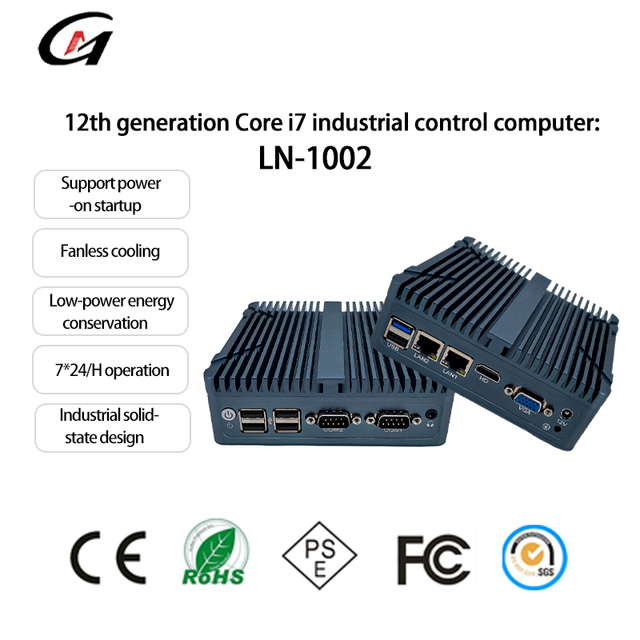Fanless Embedded Computer Intel Core I5 1135G7 Windows 11 Dual LAN 6 COM Port RS485 High Performance Automation Industrial PC