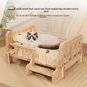 Trending Elevated Washable Solid Wood Eco-Friendly Dog Bed Orthopedic <strong>Pet</strong> <strong>Sofa</strong> for Small Large Dogs Indoor All Seasons Custom - Product Image 5