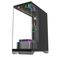 Torre Completa, la Más Popular, de Alta Calidad, con Vista al Mar, con Tira de Luces RGB, PC para Juegos, Escritorio, ATX/MATX, Caja de Ordenador para Gamers y Torres