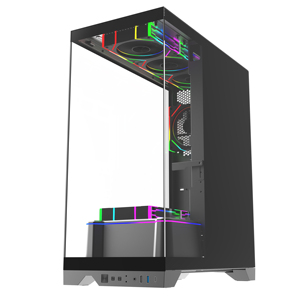 Boîtier de PC <span class=keywords><strong>Gamer</strong></span> Full Tower <span class=keywords><strong>ATX</strong></span>/MATX de haute qualité, le plus populaire, avec vue sur la mer et bande lumineuse RGB - Product Image 4