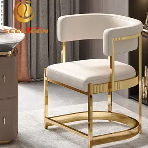 Hotel Restaurant Luxury Modern Dining Room Furniture Leather Dining Chair For Dining Table