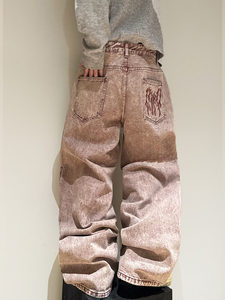 <span class=keywords><strong>Jeans</strong></span> da <span class=keywords><strong>Uomo</strong></span> in Cotone Stile Street, a Zampa e Larghi, Moda Gotica Y2K, Vendita Diretta dalla Fabbrica - Product Image 4
