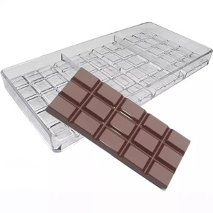 Moule à chocolat en silicone rigide écologique pour 10 barres, outils de pâtisserie, logo personnalisé - Product Image 1