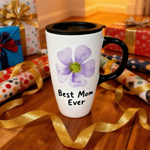 Taza de cerámica personalizada <span class=keywords><strong>para</strong></span> papá Taza de café negra con diseño de letra dorada Regalo del Día del Padre - Product Image 2