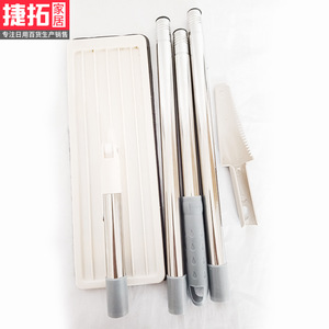 <b>Flat</b> <b>Mop</b> With Bucket Set Hands Free Wet Dry Dual Use Rectangular Hook And Loop Fastener Off White Customizable Colors - Product Image 4
