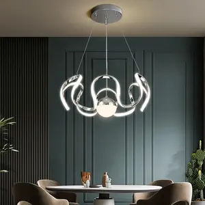 Nordic Luxus Esszimmer-Kronleuchter einfach kreativ LED Deckenleuchter mit Fernbedienung moderne Hanging Lamp